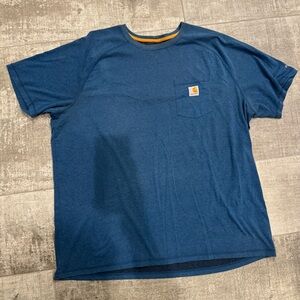 Carhartt Force Relaxed Fit Heathered Blue Shirt